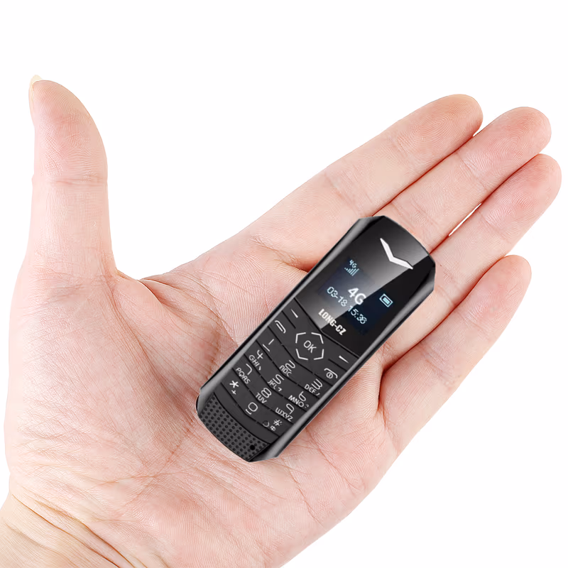 LONG-CZ J60 Smallest 4G Mini Phone Unlocked | Nano SIM Bluetooth MP3 Music Phone with OLED Display & VoLTE